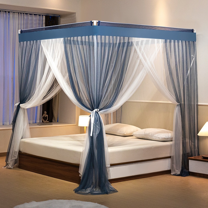 二重層糸宮殿宮殿の床スタンドモスキートネット家庭用寝室2025 New 1.5 3ドアプリンセス1m 8ダブルベッド