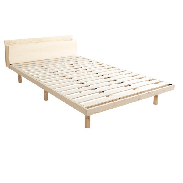 ホームテイスト 宮セット パイン材高さ3段階調整脚付きすのこベッドLPS-MP-01SD-NA ナチュラル セミダブル メーカー直送