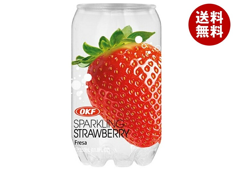 リードオフジャパン オーケイエフ クリアスパークリング いちご 350mlPET×24本入×(2ケース)