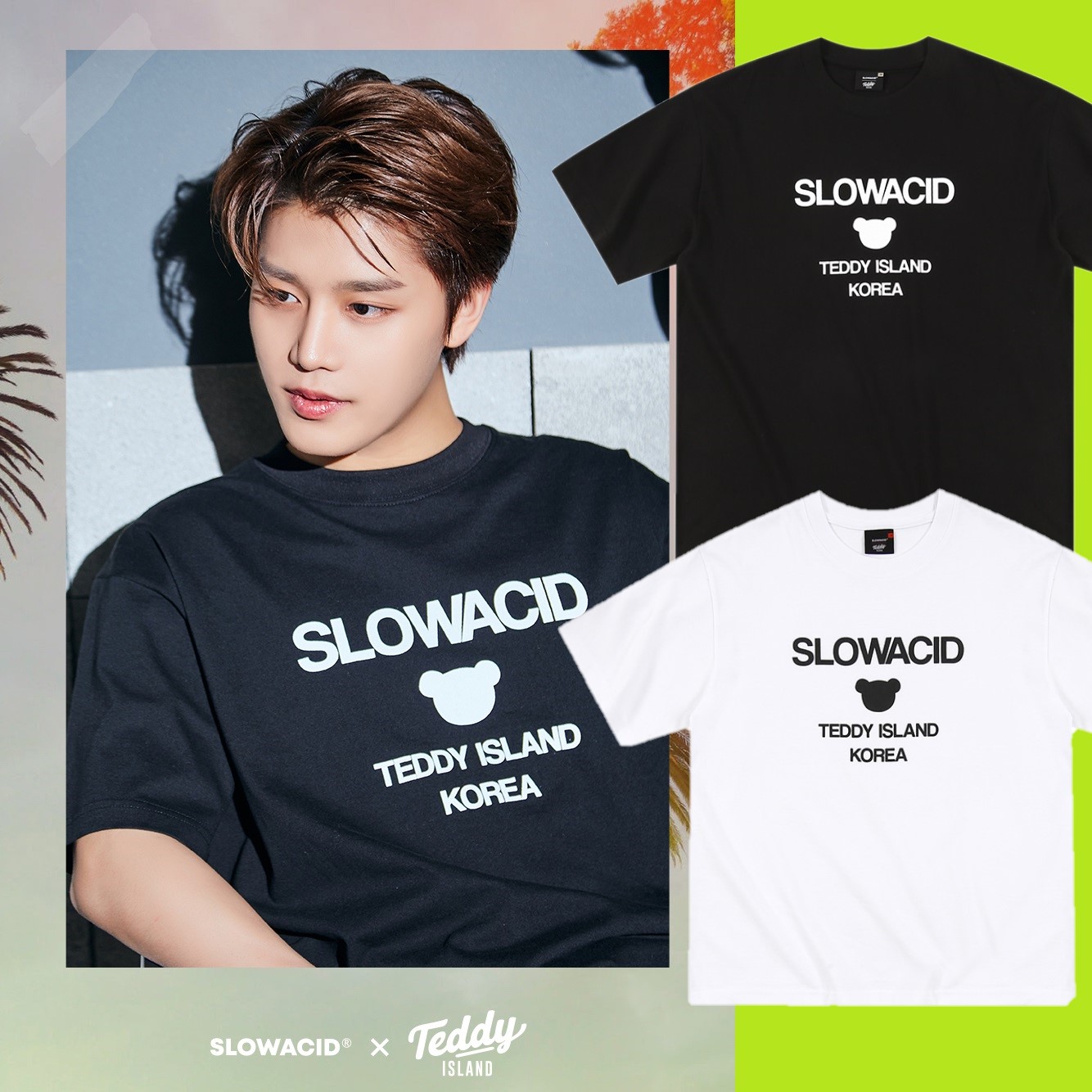 SLOW ACIDNCT愛用] [TEDDYISLAND X SLOWACIDT-SHIRT G韓国のファッション/人気コプルチ