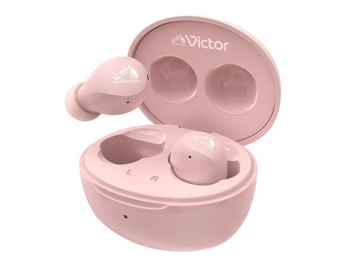 JVCケンウッド Victor HA-A6T-P ワイヤレスイヤホン Bluetooth Ver.5.4 合計23時間再生 マイク付き 小型 軽量 防水 ピンク HA-A6T