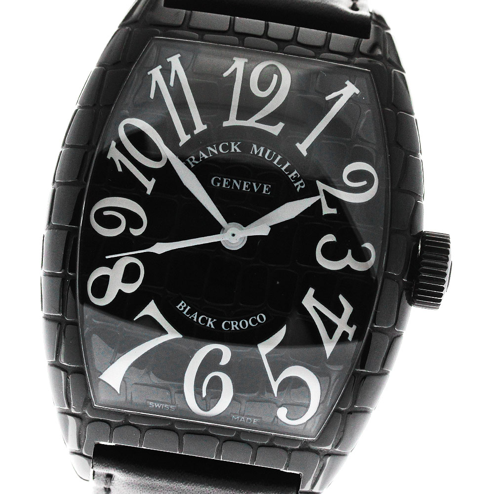 フランクミュラー FRANCK MULLER 9880SCBLKCRO トノウカーベックス ブラッククロコ 自動巻き メンズ _848117【中古】