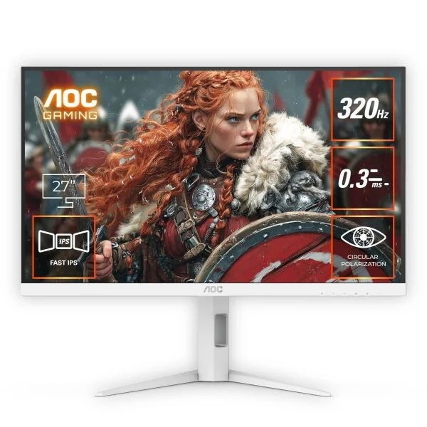 Q27G4SL/WS/11 ゲーミング液晶ディスプレイ 27型/2560×1440/HDMIDisplayPort/ブラック/スピーカー:なし/320Hz