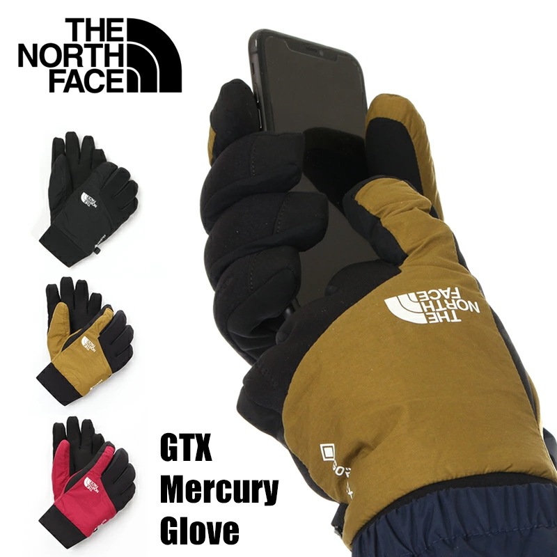 ノースフェイス 手袋 スマホ メンズ レディース THE NORTH FACE GTX ザ・ノース・フェイス マーキュリー グローブ 防水 防寒 ゴアテックス GORE-TEX スマートフォン対応 ス