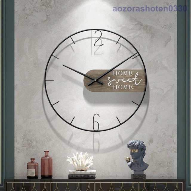 【2枚購入で100円OFF】壁掛け時計 掛け時計 おしゃれ ウォールクロック クロック 金属 壁掛け時計 インテリア 時計 壁掛け モダン 北欧 新築祝い ギフト 電池 静音