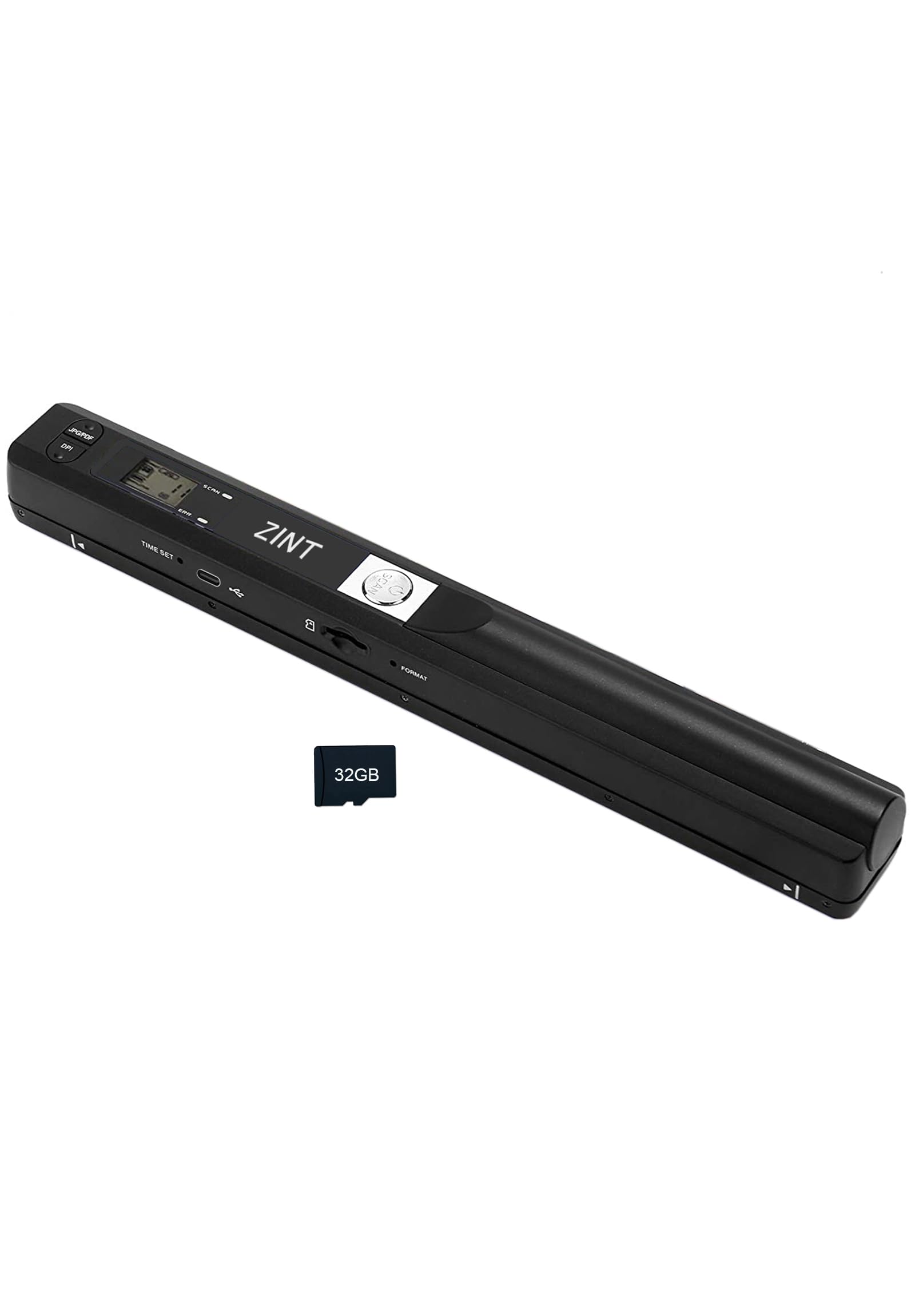 ZINT スキャナー ハンディスキャナー 最大900dpi対応 OCR機能搭載 モバイルスキャナー ドキュメントスキャナー 自動保存 JPG PDF A4用紙 手持ち 電池式 持ち運び便利 本 書籍