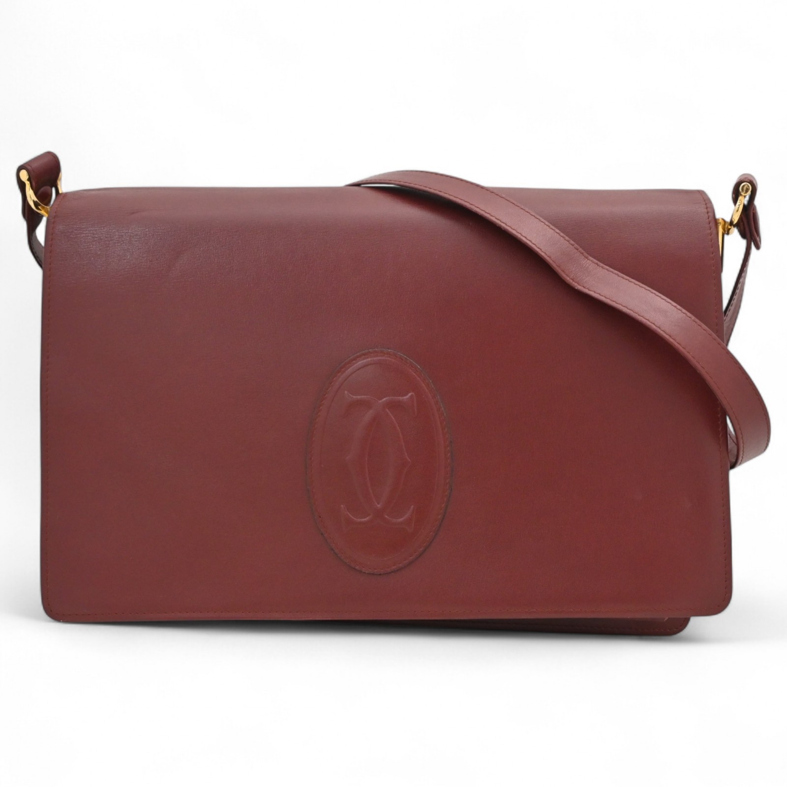 カルティエ マストライン ショルダーバッグ レザー Bランク ca8509rr