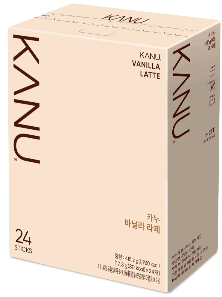(韓国食品) 17.3g*24個*6box / バニララテ / 韓國コーヒー/ 韓国ラテ/ カヌー/ コーヒー/ インスタントコーヒー / コーヒーミックス /コーヒー豆 / 韓国スティックコーヒー