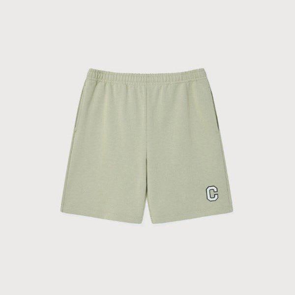 ショートパンツ JQS CO2502SO31-LK レギュラー C ロゴ スウェット ショーツ ライトカーキ