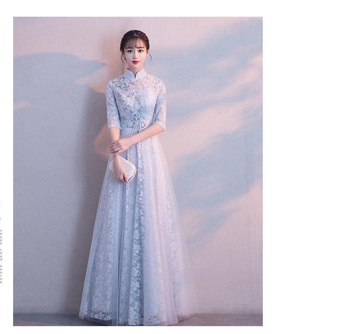 ゴージャス ロングドレス 立ち襟ドレス 結婚式 大きいサイズドレス マキシ丈ワンピース お呼ばれ パ 7,681円