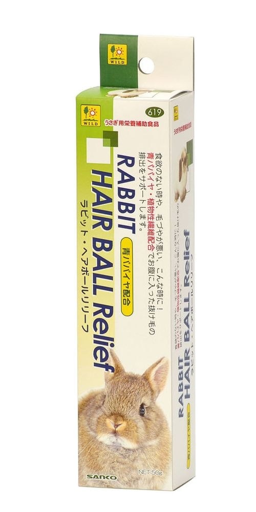 （まとめ買い）三晃商会 ラビット/ヘアボールリリーフ 50g ウサギ用フード [x4]