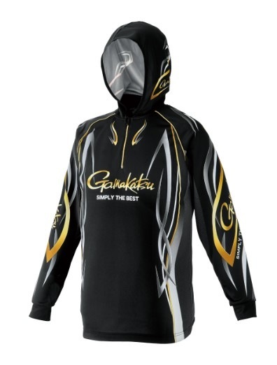がまかつ ウェア GM3736 2WAYプリントジップシャツフーディ ブラック 3L 13,187円