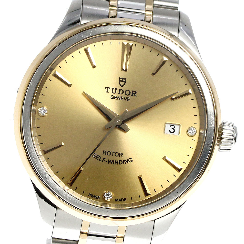 チュードル TUDOR 12503 スタイル デイト 3Pダイヤモンド 自動巻き メンズ _808670【中古】