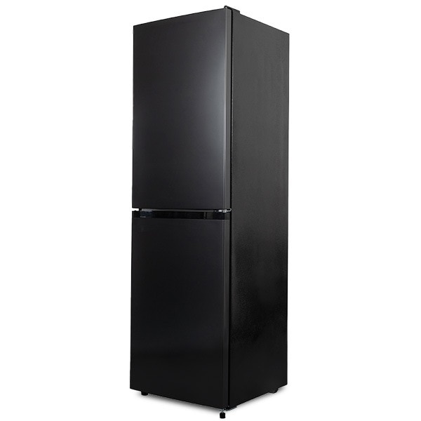 冷蔵庫 254L コンパクト 大容量 右開き 2ドア 幅54cm 一人暮らし 二人暮らし 冷凍室下側 温度調節 省スペース 収納付き 静音 黒 ガンメタリック JR254ML01