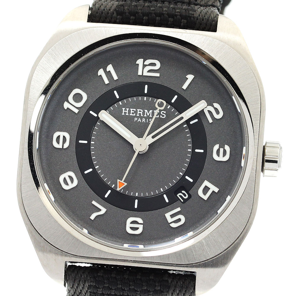 エルメス HERMES SP1.741 H08 デイト 自動巻き メンズ 良品 箱・保証書付き_897415【中古】