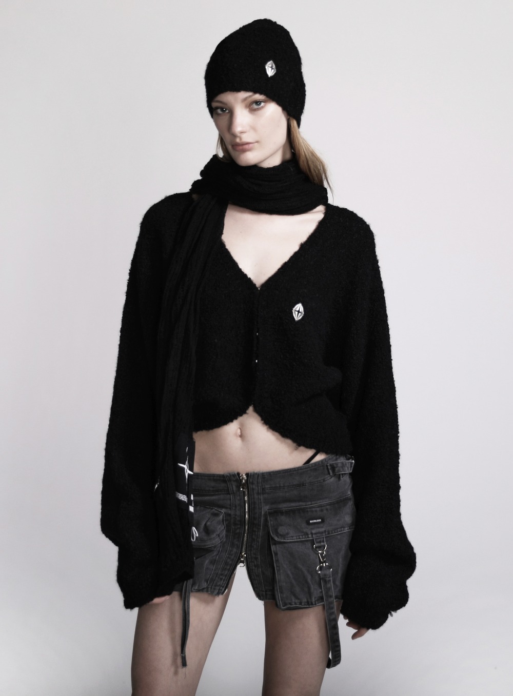 【BADBLOOD】 BOUCLE BOLERO CARDIGAN : BLACK 17,010円
