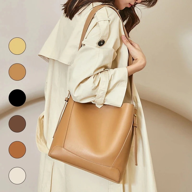 本革 韓国 バケツバッグ ショルダーバッグ レディース 斜めがけバッグ トートバ ッグ 大容量 バッグ 通勤 肩ベルト調節可能 カバン バック 韓国ファッション