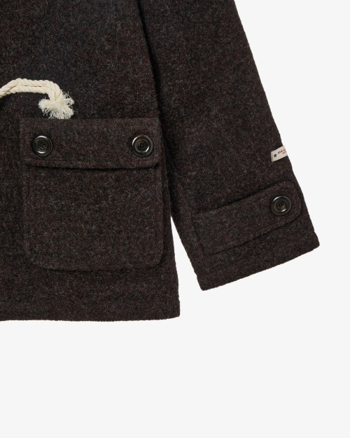 【AEAE】 FUR HOOD DUFFLE COAT [DARK BROWN] 正規品