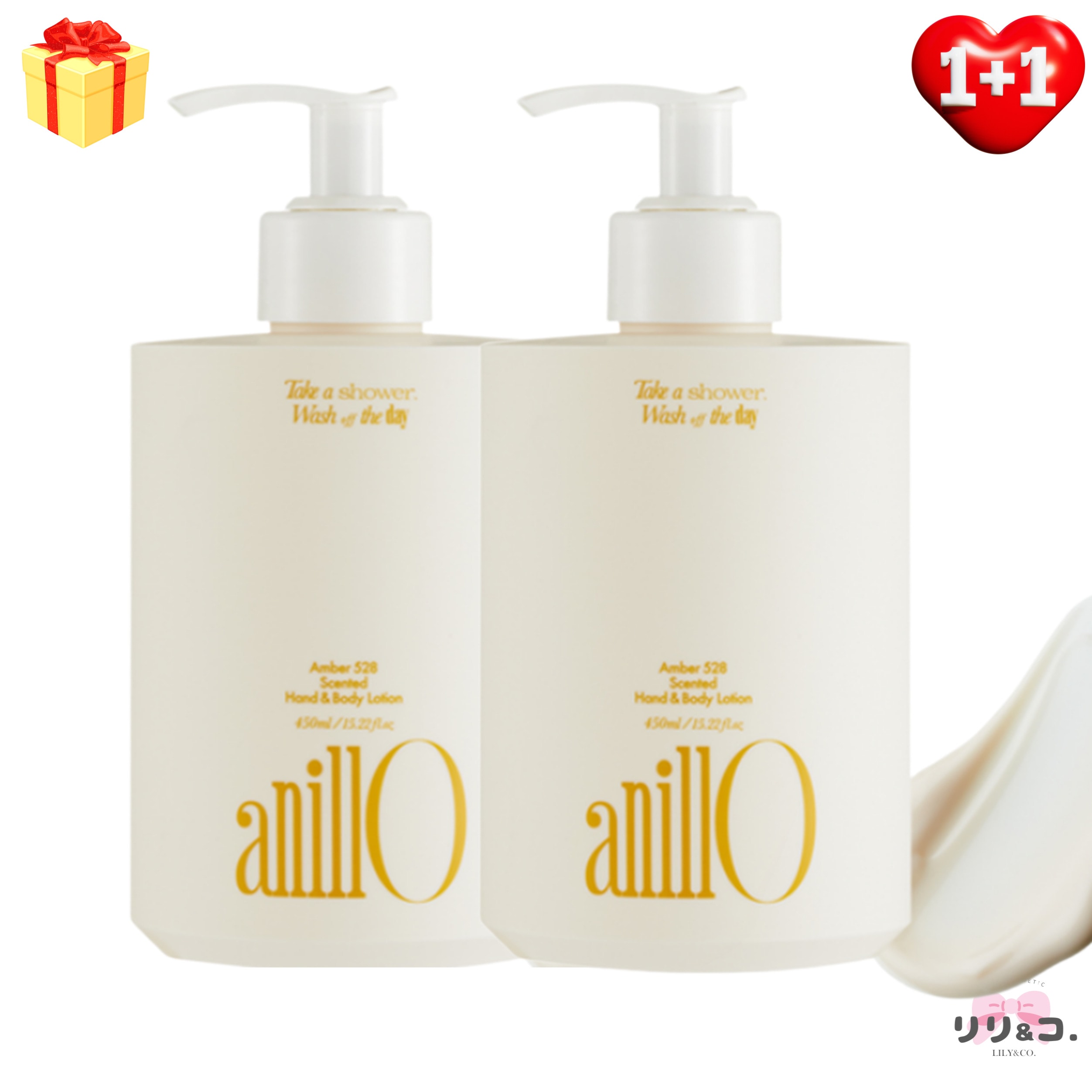 [ボディクリーム 韓国人気 1+1] センティッド ハンド＆ボディローション 450ml+450ml 計2本 セット エンバー528 amber528 ボディケア 敏感肌 乾燥肌 スキンケア インナ