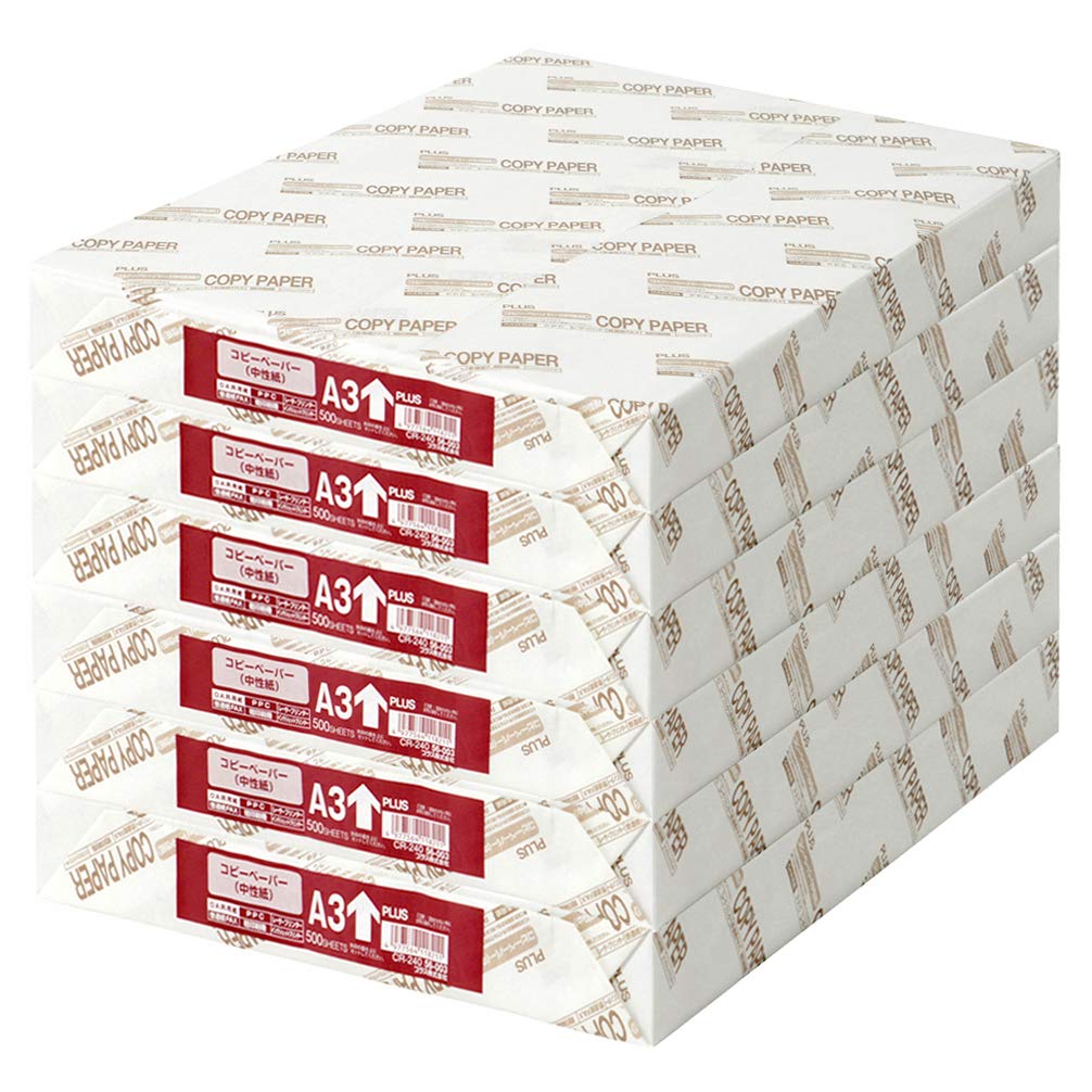 プラス コピー用紙 A3 3000枚 (500枚×6冊) 56-003×6