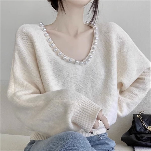 Qoo10] トップス セーター 萌え袖 袖あり 長袖