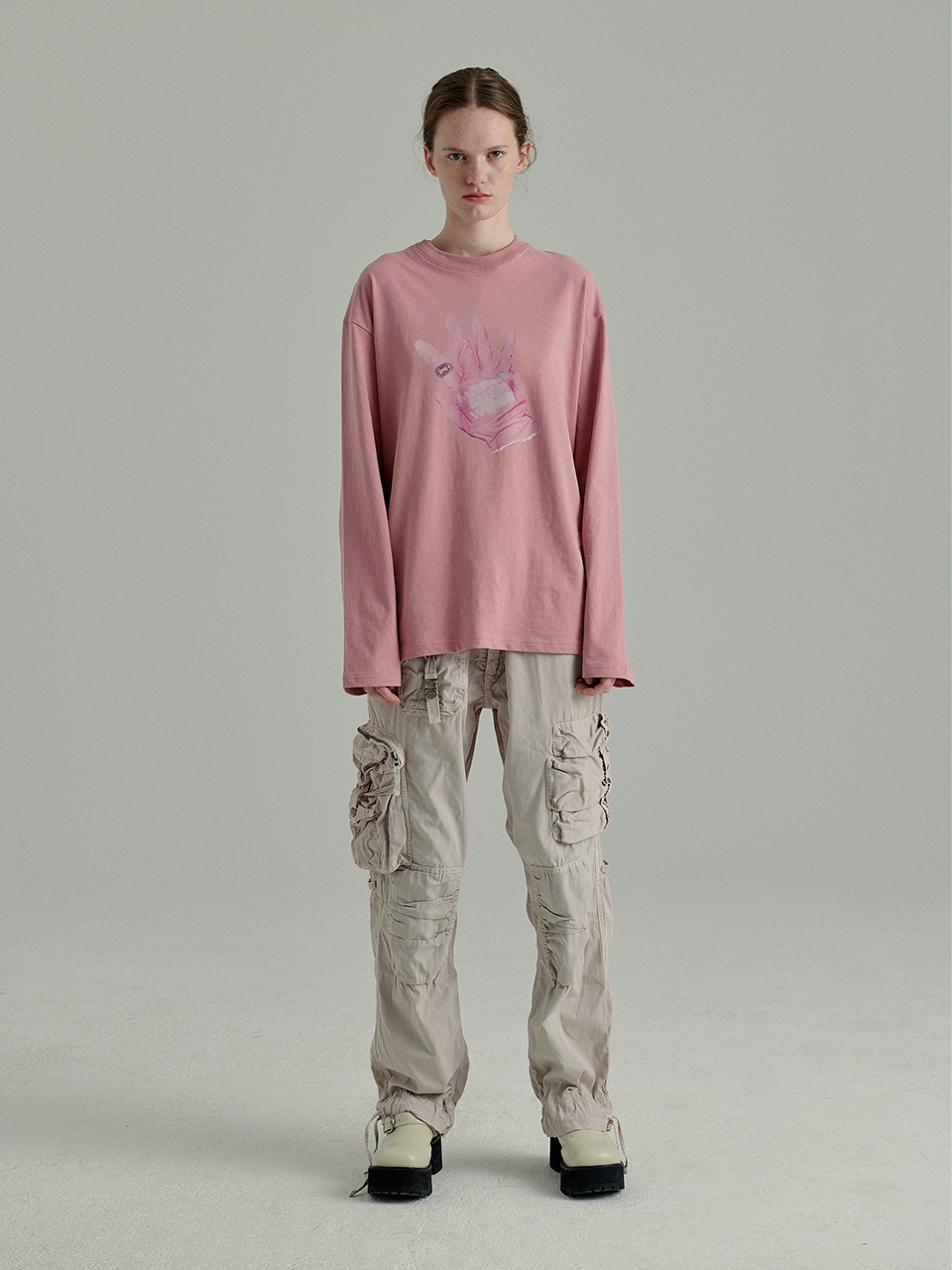 【MARGESHERWOOD】 GLOVE LONG SLEEVE : ROSE PINK