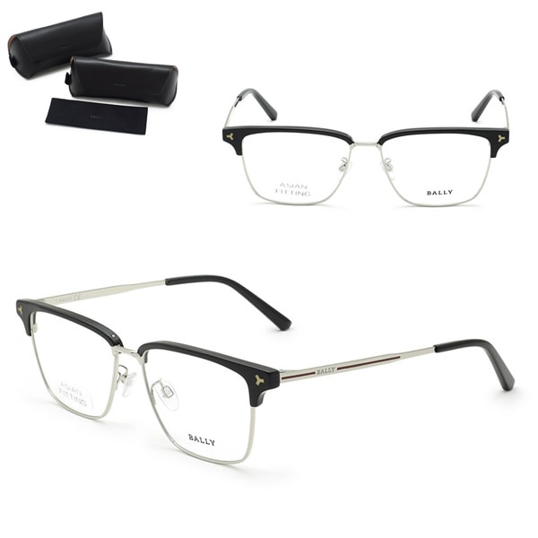 BY5051-D/V 004 54 フレーム メガネ 眼鏡 フレームのみ ブラック シルバー ノーズパッド メンズ レディース