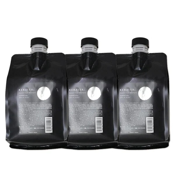 ケラテックス ファイバー シャンプー 1000mL 詰め替え 3個 セット