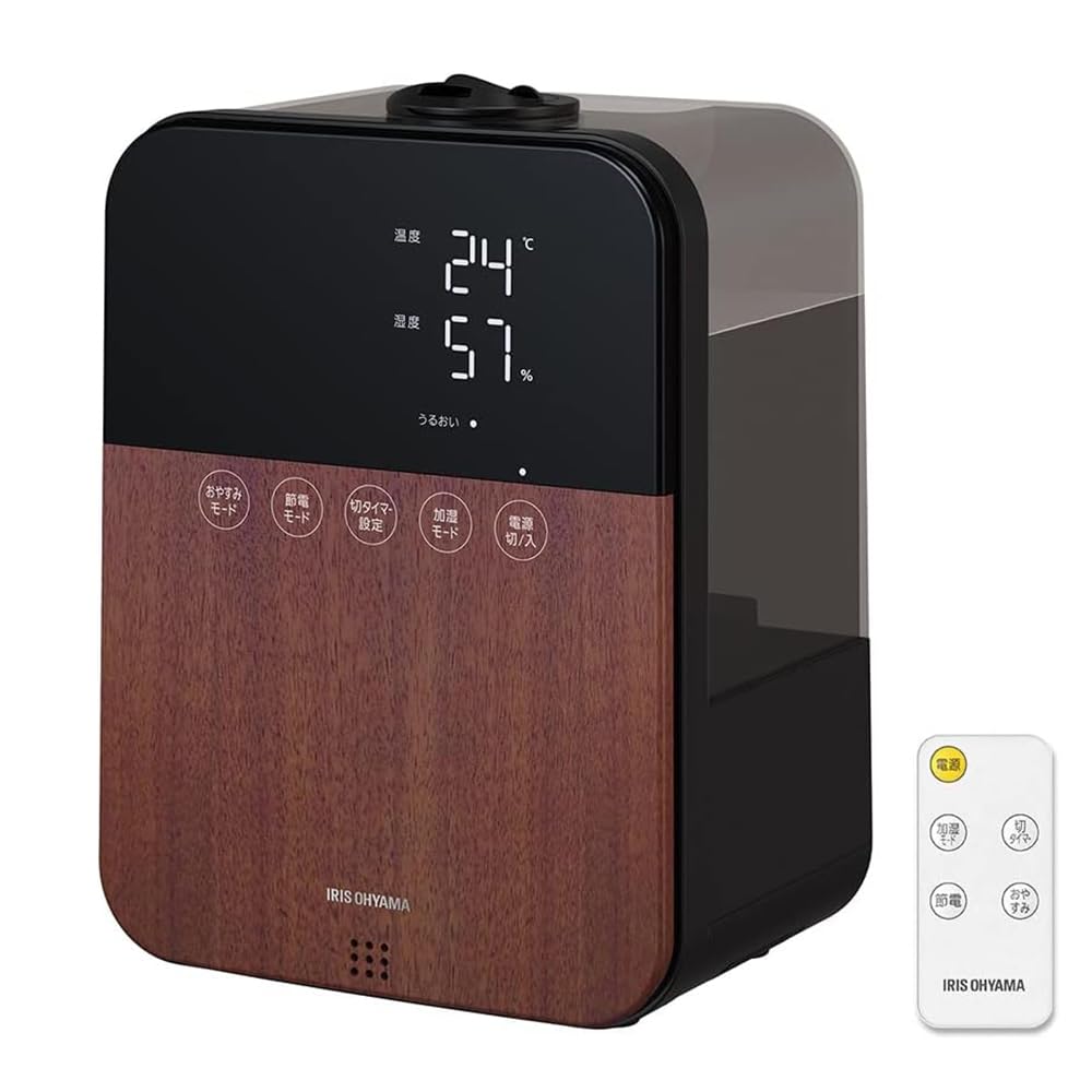 アイリスオーヤマ(IRIS OHYAMA) 加湿器 大容量 超音波式 スチーム式(加熱式) ハイブリット式 加湿量 350ml タンク容量 4.5L ~10畳 12時間連続加湿 アロマ対応 リモコン付
