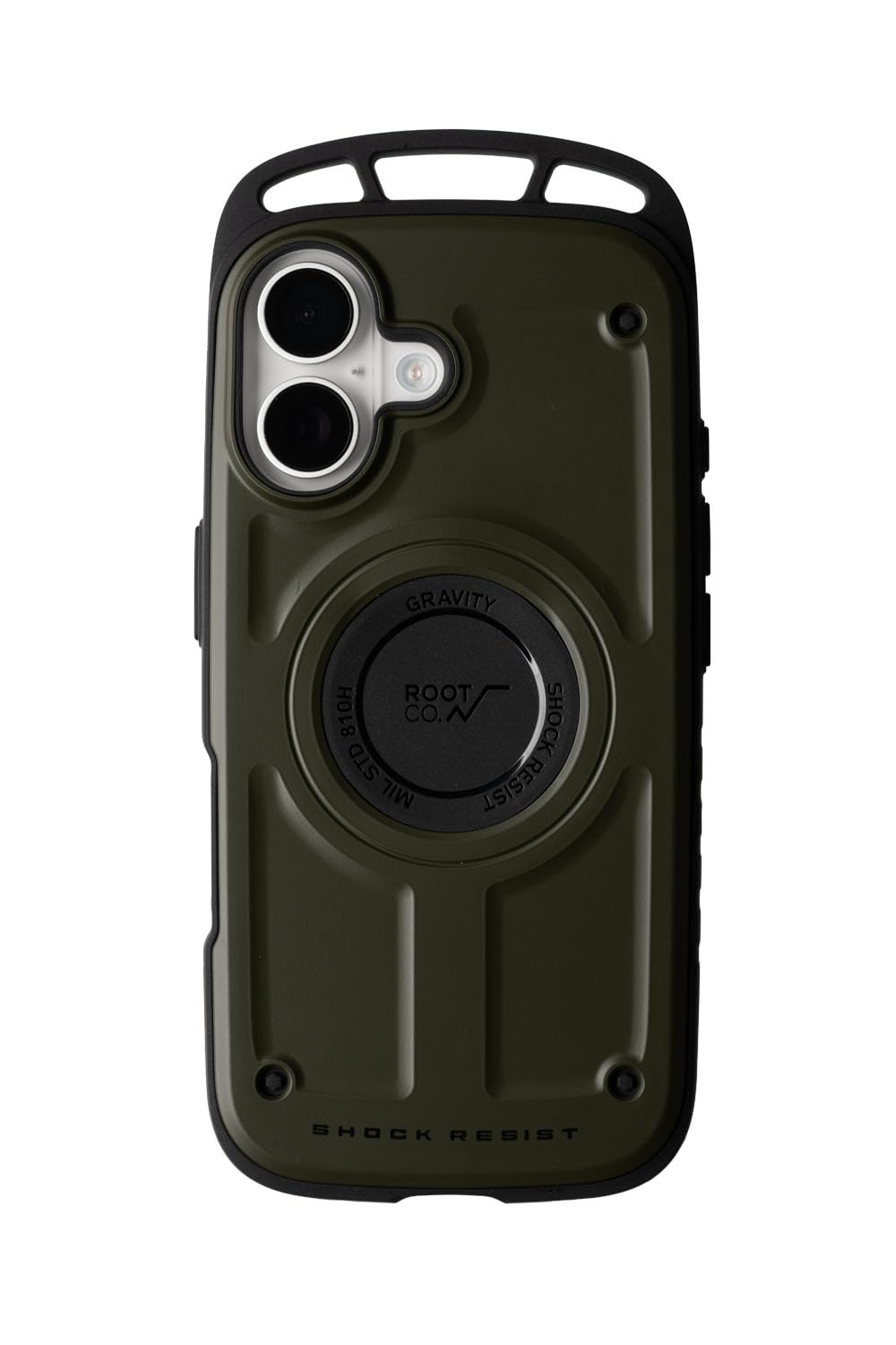 【ROOT CO.】[iPhone16専用]GRAVITY Shock Resist Case Pro.(カーキ)