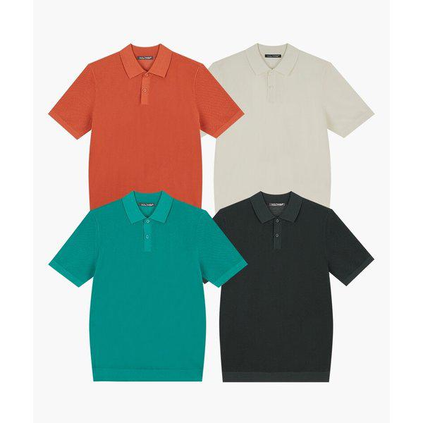 夏の組織ポロ型ニット CDAAAKT2301