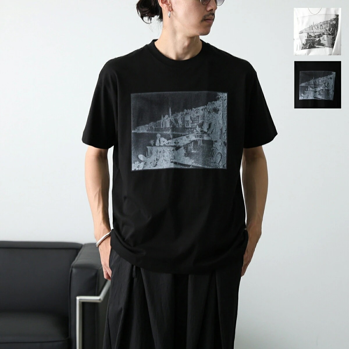 EKAT エカット Tシャツ ORGANIC PHOTO PRINT T-SHIRT EWC2503204 メンズ レディース カットソー 半袖 フォトプリント クルーネック コットン カラー2色
