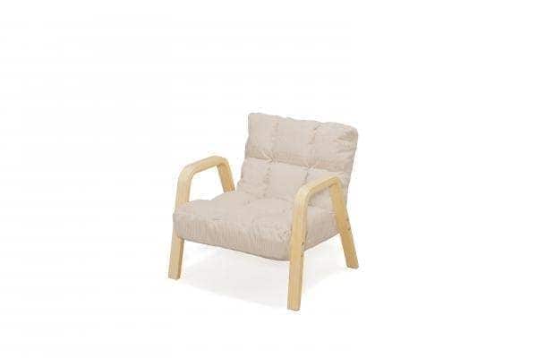 アイリスオーヤマ ウッドアームチェア WAC-S ベージュ ウッド アームチェア ベージュ コンパクト 一人掛け 椅子 おしゃれ かわいい リビング カフェ