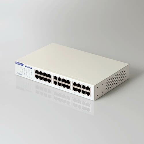 エレコム Giga対応 スイッチングハブ 24ポート 金属筐体 電源内蔵モデル ホワイト EHC-G24MN2-HW