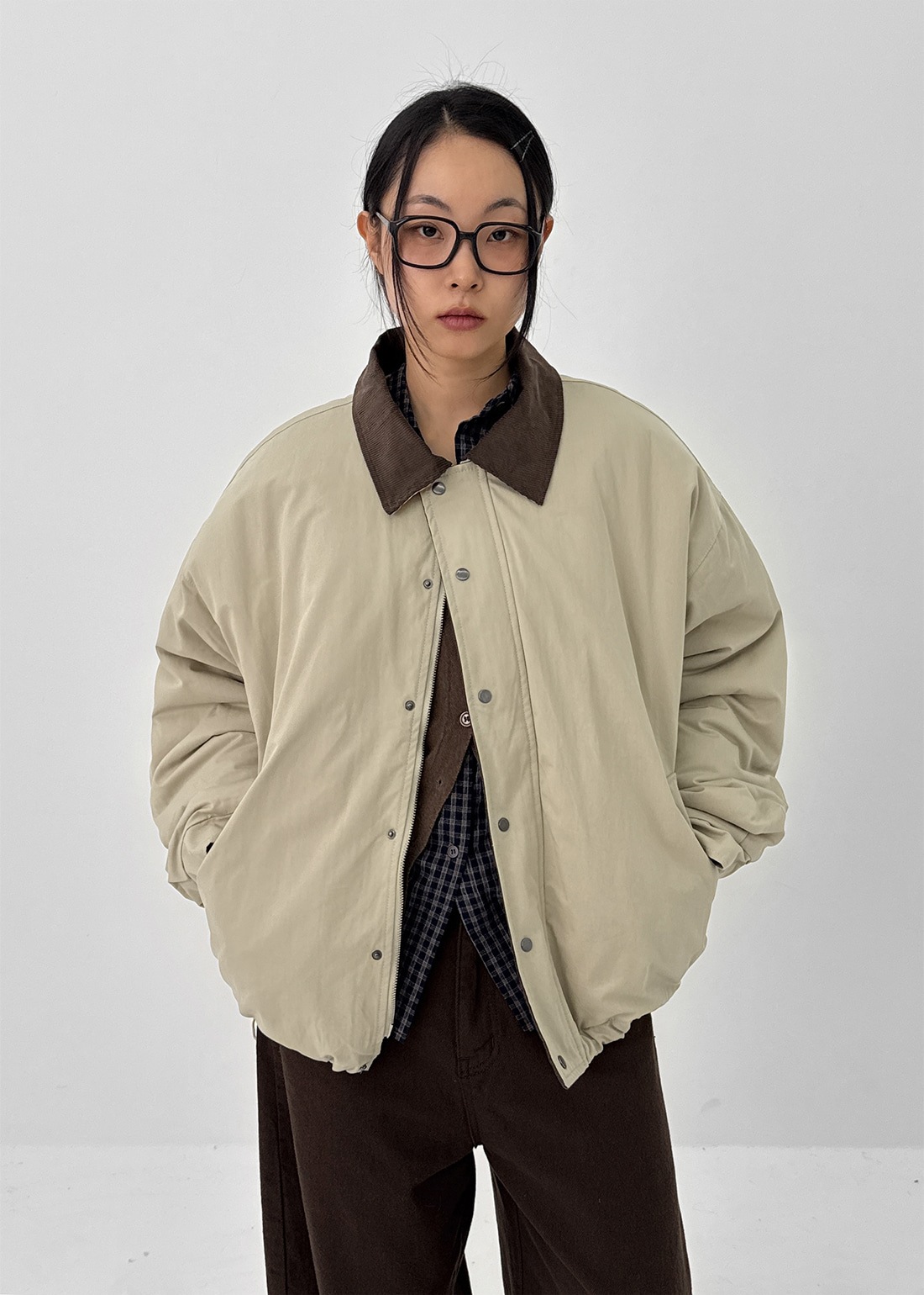 ユニセックス スレック カラーブロック ワーク パッド入り ジャンパー