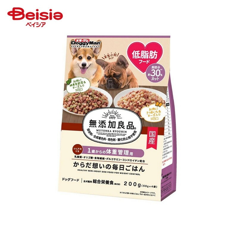 ドギーマンハヤシ ドギーマン 無添加良品 からだ想いの毎日ごはん 体重管理用 200g(50g×4袋)×12個 ペット