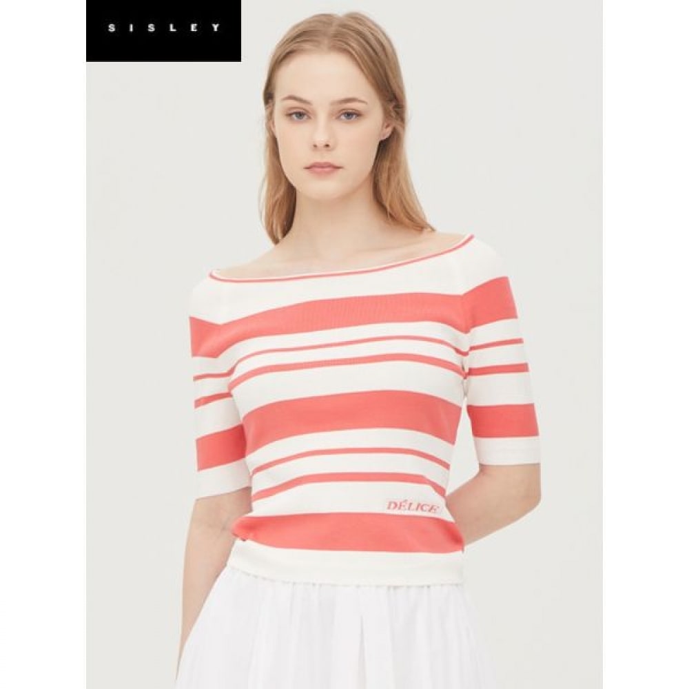 [シスレー] カラーストライプスリムニット_SAKP39331