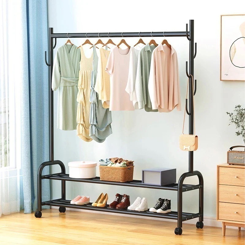 メガ割 ハンガーラッハンガーラッ収大容パイプハンガハンガ着地家庭用寝室物干しハンガハンガベラン棚9福袋