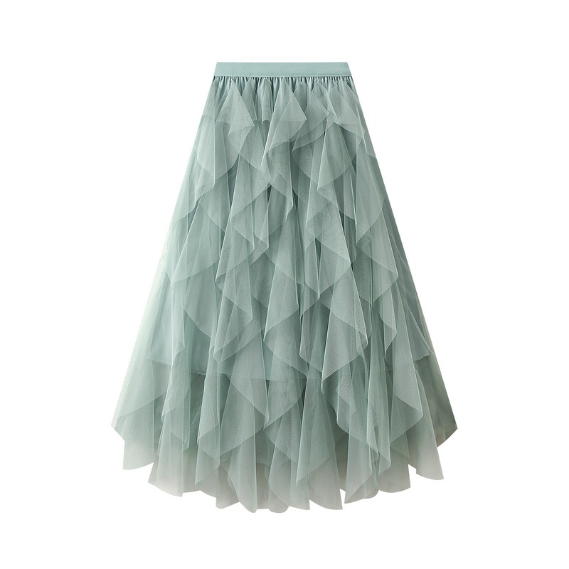 【1つ買うと10つ無料】2025メッシュスカートケーキスカートスーパードレープガーゼスカートプリーツスカートスカートスカートスカートピンクシーグラス秋