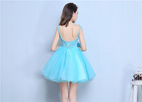 花柄　ミニドレス　パーティードレス ワンピース カラードレス　ショート丈　二次会 演奏会 披露宴 結婚式 発表会 R53261379