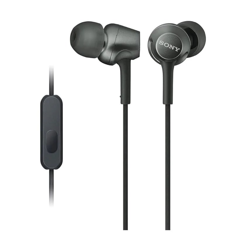 【即納】ソニー イヤホン MDR-EX255AP : カナル型 リモコンマイク付き ブラック MDR-EX255AP B