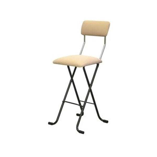 折りたたみ椅子 幅400×奥行460×高さ940mm ベージュ×ブラック 日本製 スチールパイプ 完成品 1脚販売 リビング 在宅ワーク 7,829円