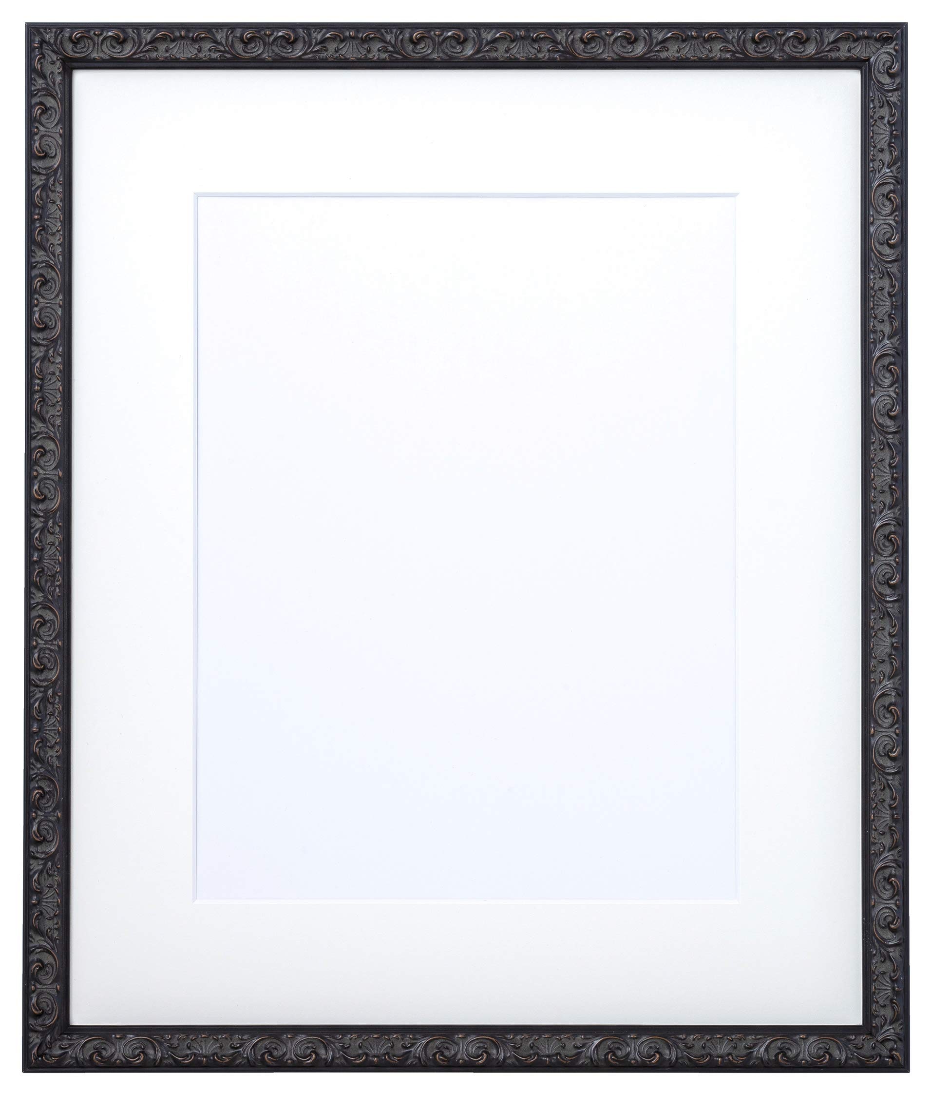 ラーソン・ジュール 額縁 ソフィア 水彩F8(内寸595x520mm)中抜きマット(窓寸441x366mm)付き ブラック