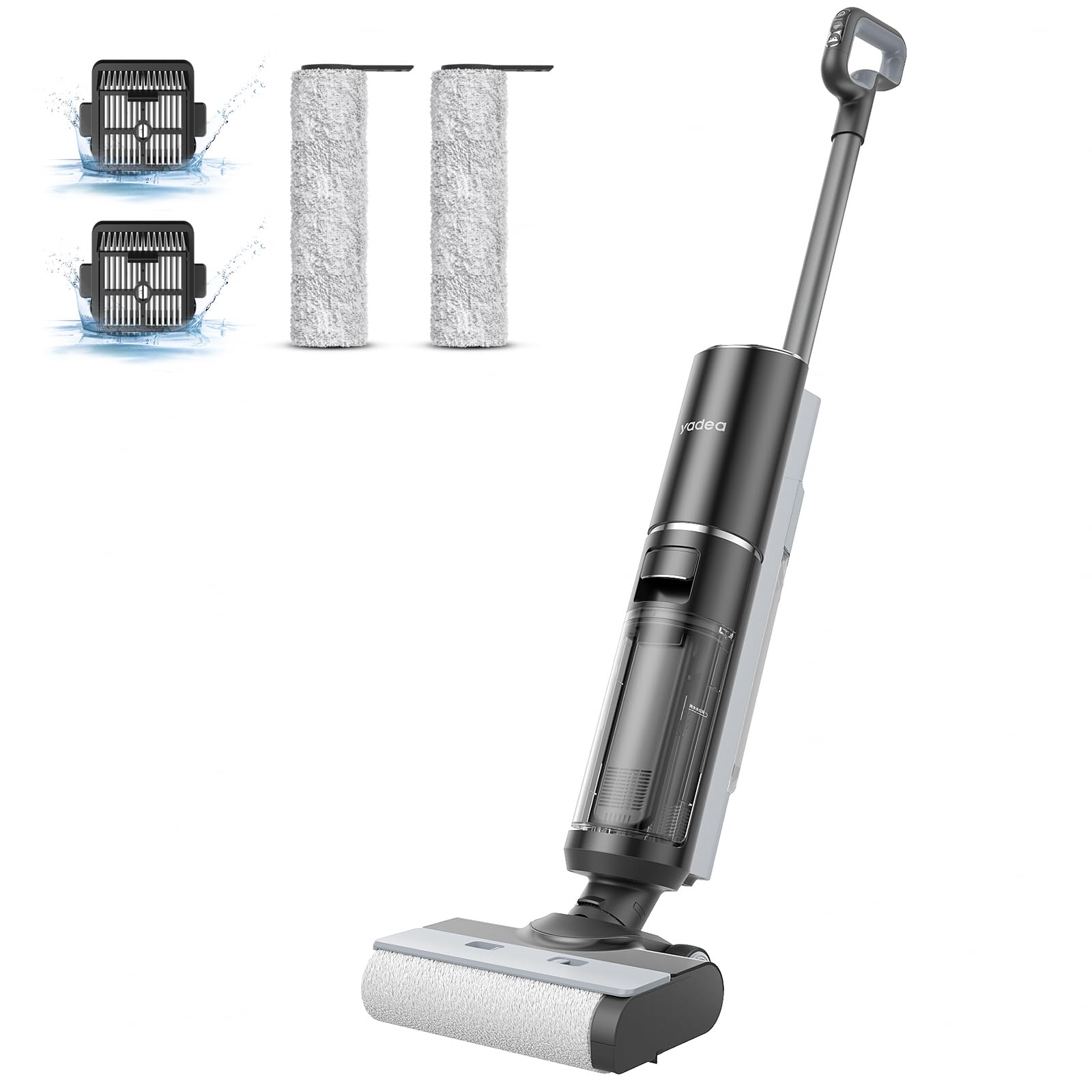 【水拭き×乾拭き×吸引】 Yadea Shine Pro 8 水拭き掃除機 スティッククリーナー 強力吸引 コードレス 水も吸える 乾湿両用 電動モップ 床掃除 自走式 電解水 高速回転 静音