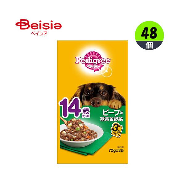 マースジャパン ペディグリー14歳カラビーフ野菜70g×3袋×48個 まとめ買い 業務用 ペット 12,000円