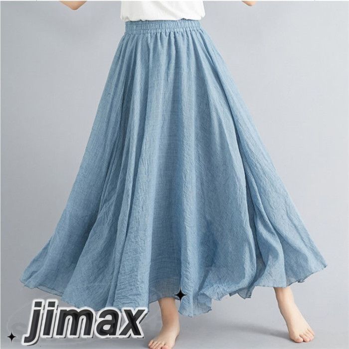 スカート ロング プリーツ チュール マキシ丈 体型カバー エレガント ウエストゴム 春 夏 レディース リゾートロング結婚式 85cm 95cm 20色 ホワイトデー