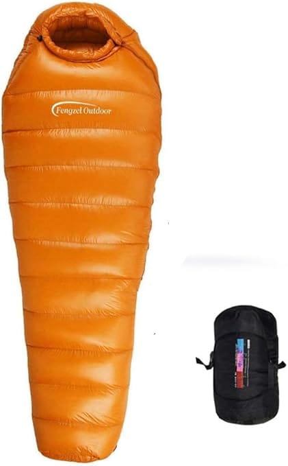 マミー型 寝袋 ダウン90% 1500g高級ダウン詰め 美しい光沢 連結可能 多色 最低使用温度-45℃ アウトドア 軽量 コンパクト 冬用 ダウンシュラフ