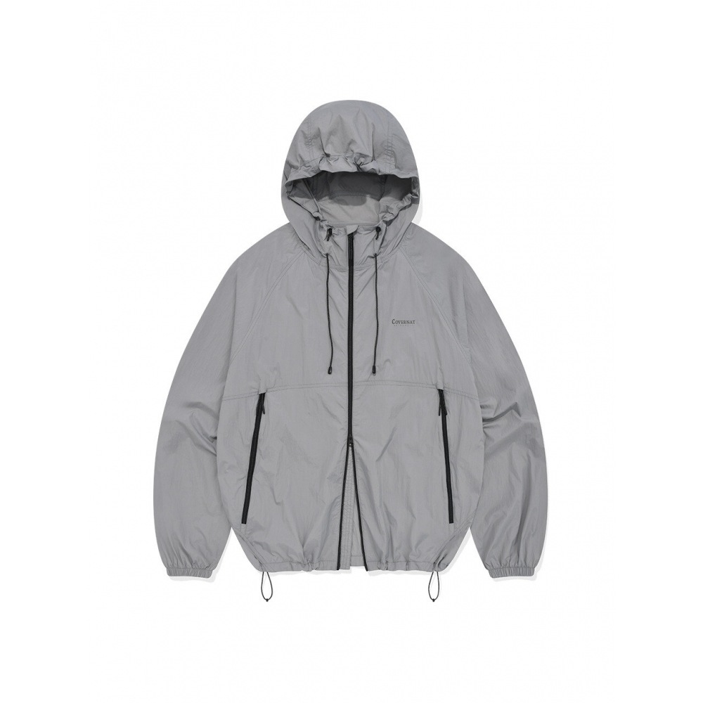 COVERNAT 軽量パッカブルウインドブレーカーグレー