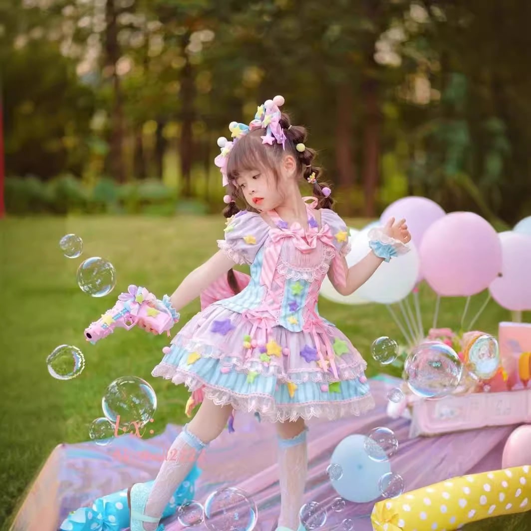 ドーパミンシュガープリンセスドレスコス服子供ドレスガールズロリータスカート2024スカート