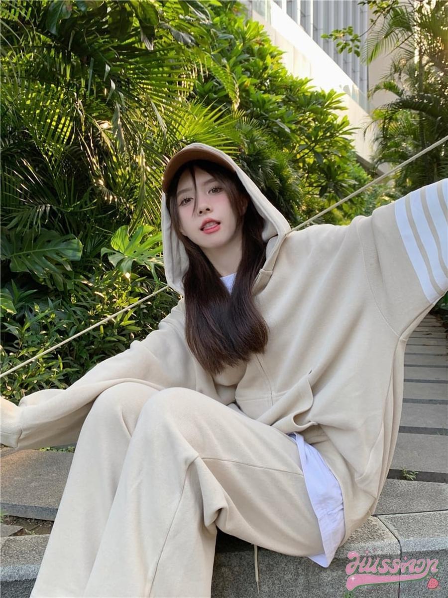 薄手 フード付き カジュアルパンツ ファッション 長袖シャツ 大人 2点セット レディース 秋冬スタイル カジュアル 可愛い